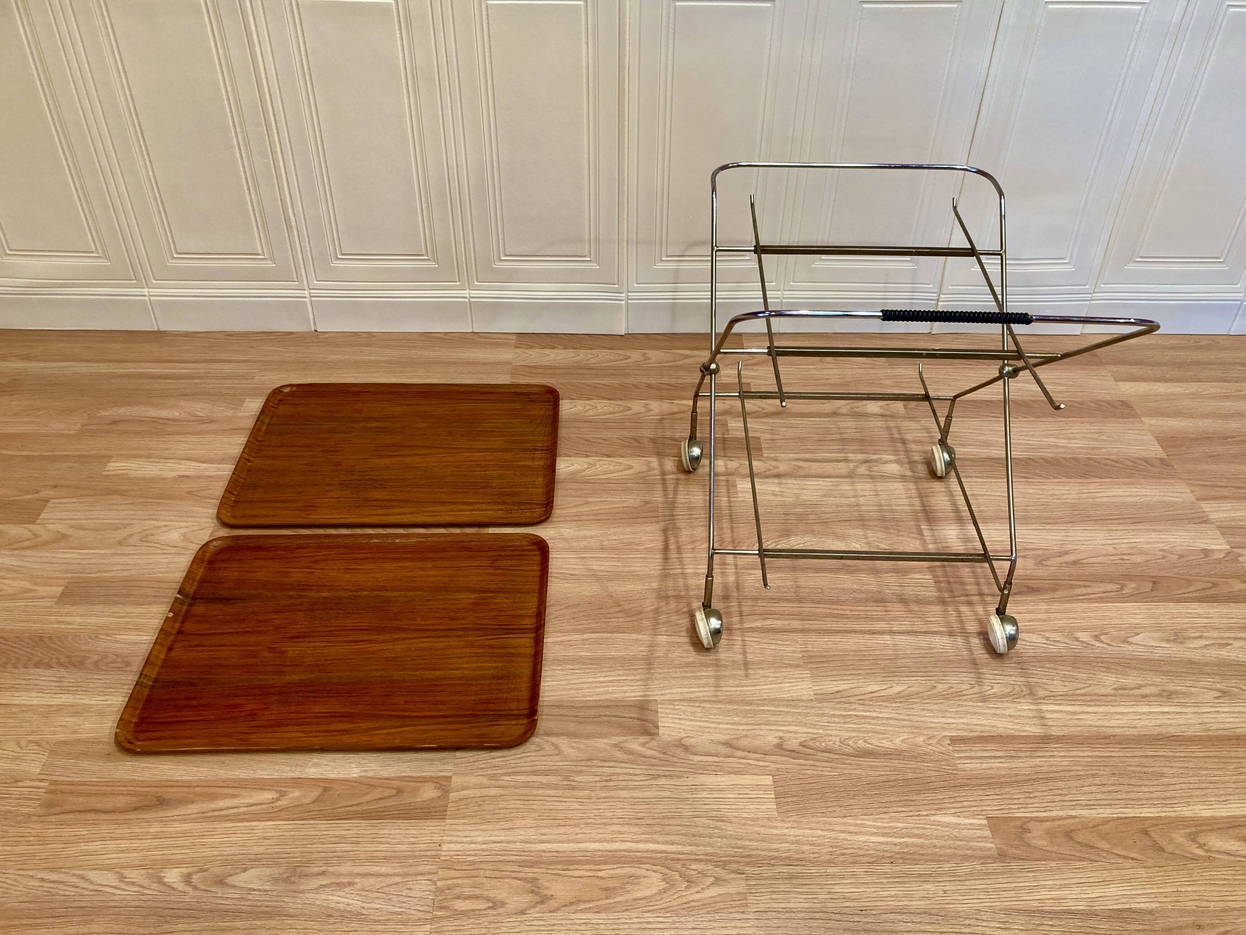 Modular serving cart "Scandinavian design Paul Nagel" 1950.