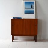 Armoire scandinave en teck avec portes coulissantes