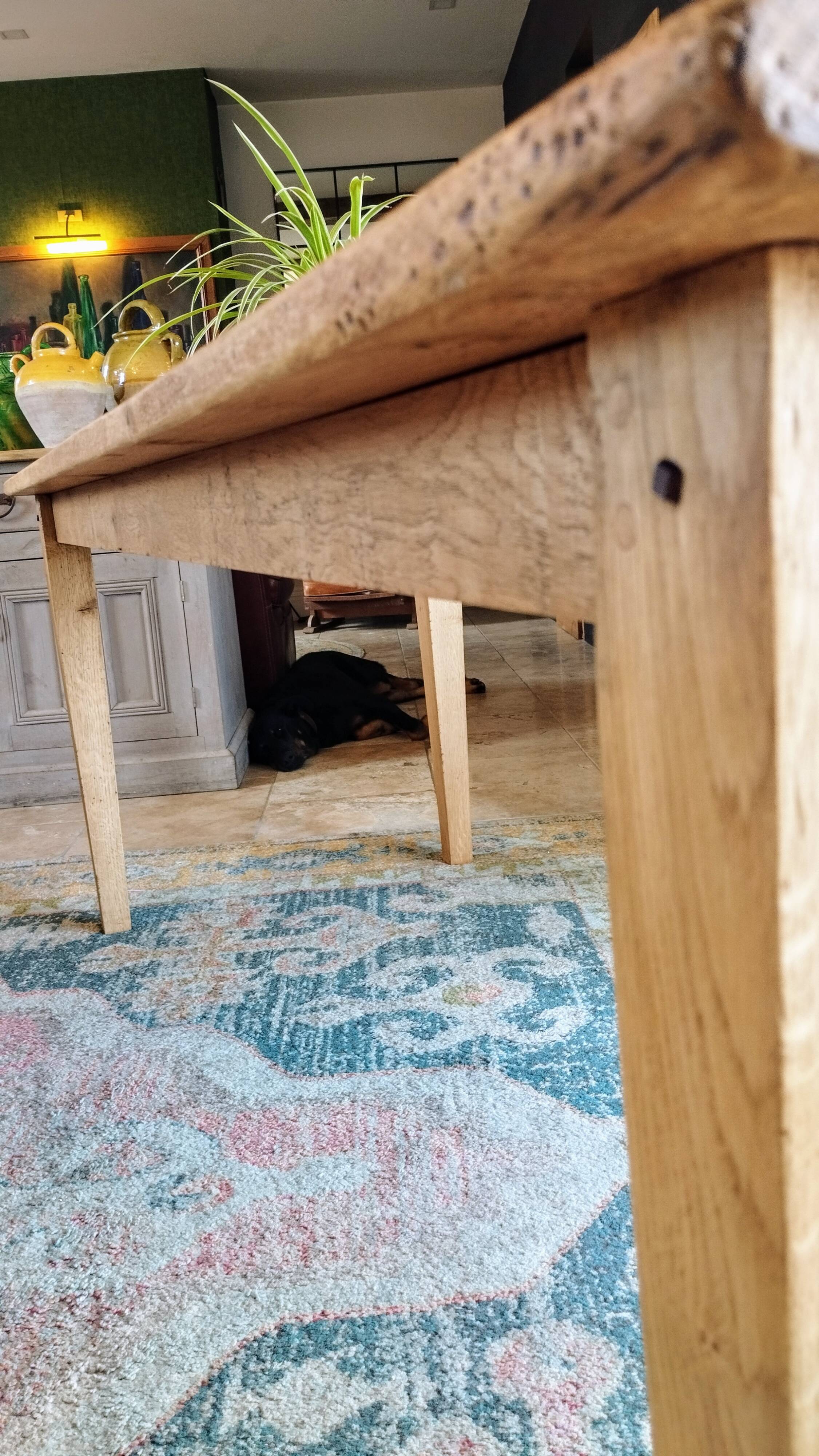 Farmhouse table 200 x 80 light oak