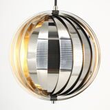 Ceiling lamp moon spiral chrome space age vintage spain 70's