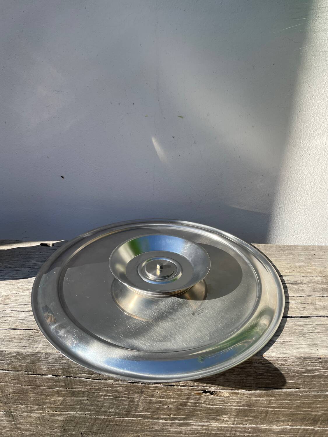 Cromargan stainless steel rotating cheese board