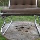 Chair tubular in Brown velvet of the 1970s