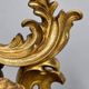 Pair of gilded bronze fire dogs Louis XV, musician putti