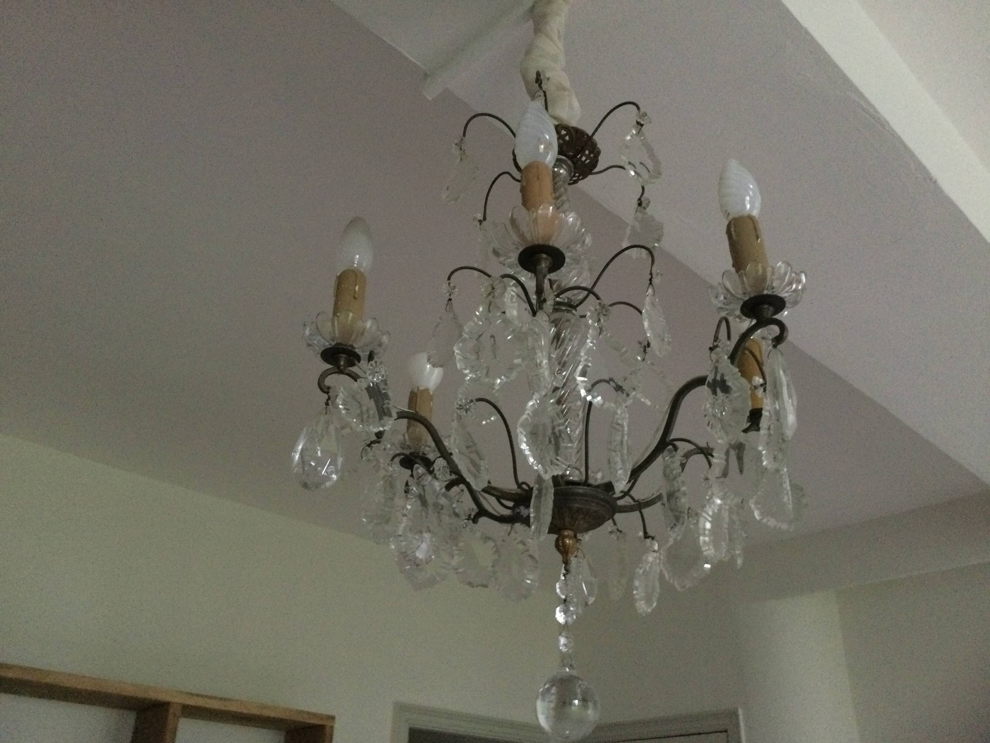 Antique chandelier with tassels