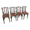 4 chaises bistrot bois courbé Fischel Thonet Nr 56