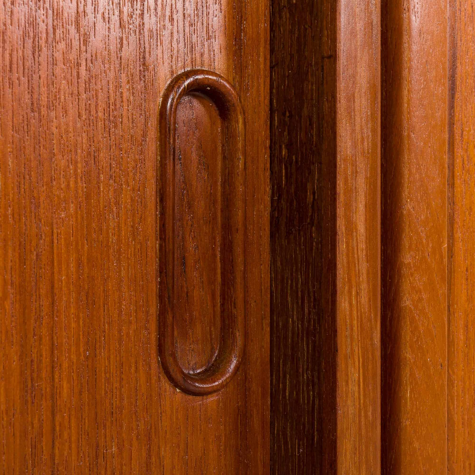 Hansen and Guldborg 3 bay teak wall unit, Denmark 1960s