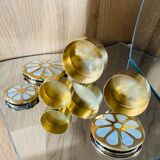 Trio of brass and mother-of-pearl boxes