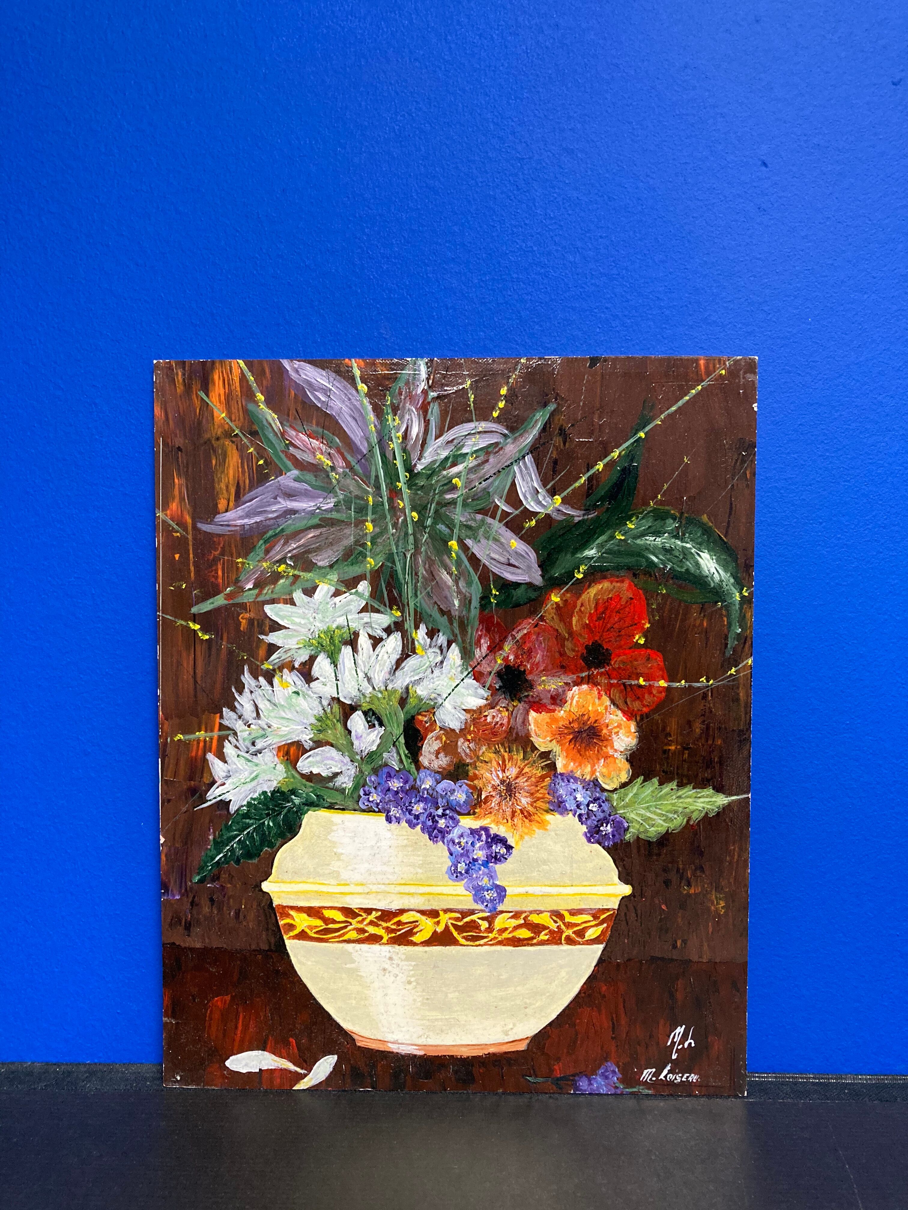 Vintage bouquet painting