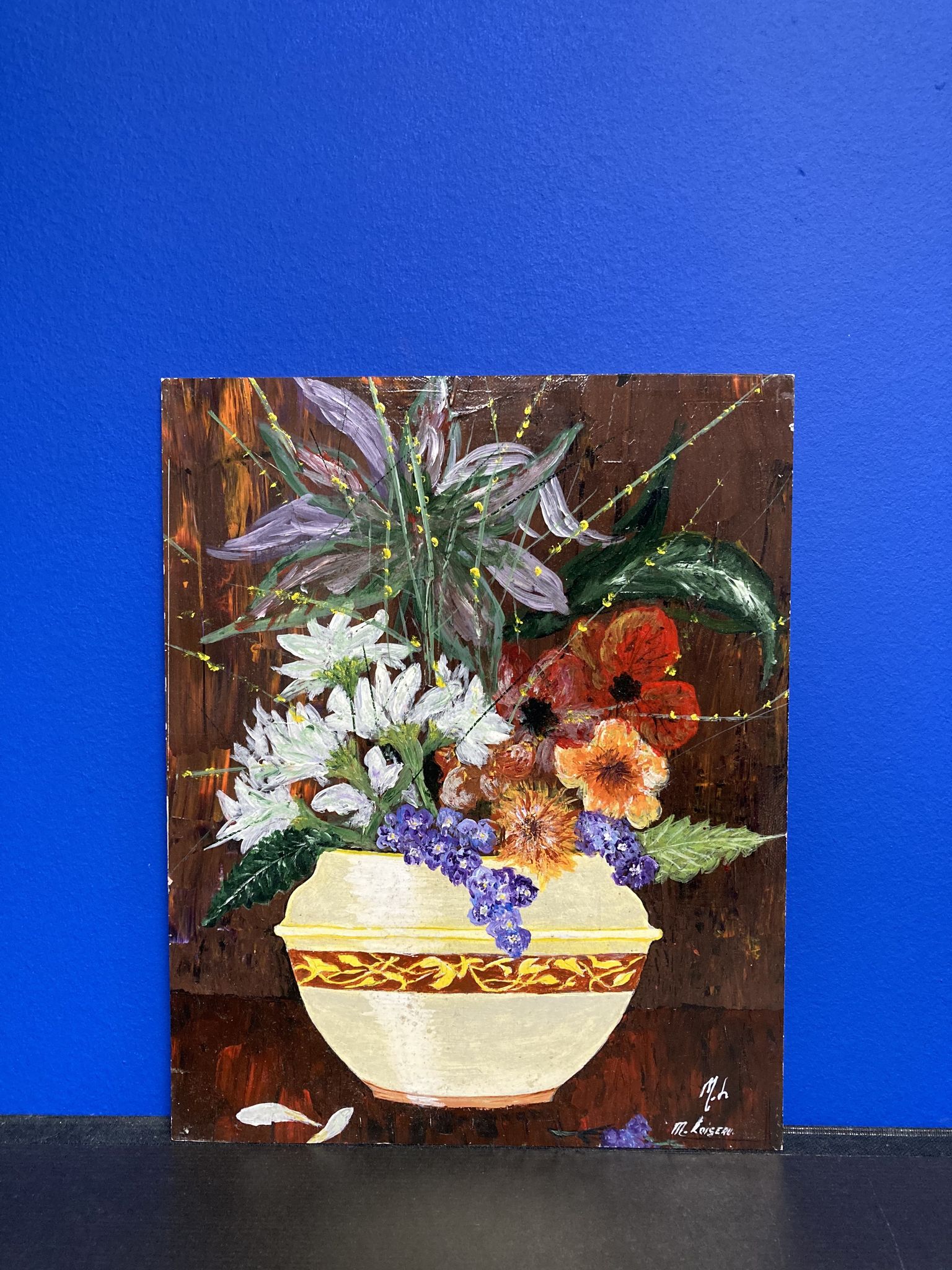 Peinture bouquet vintage