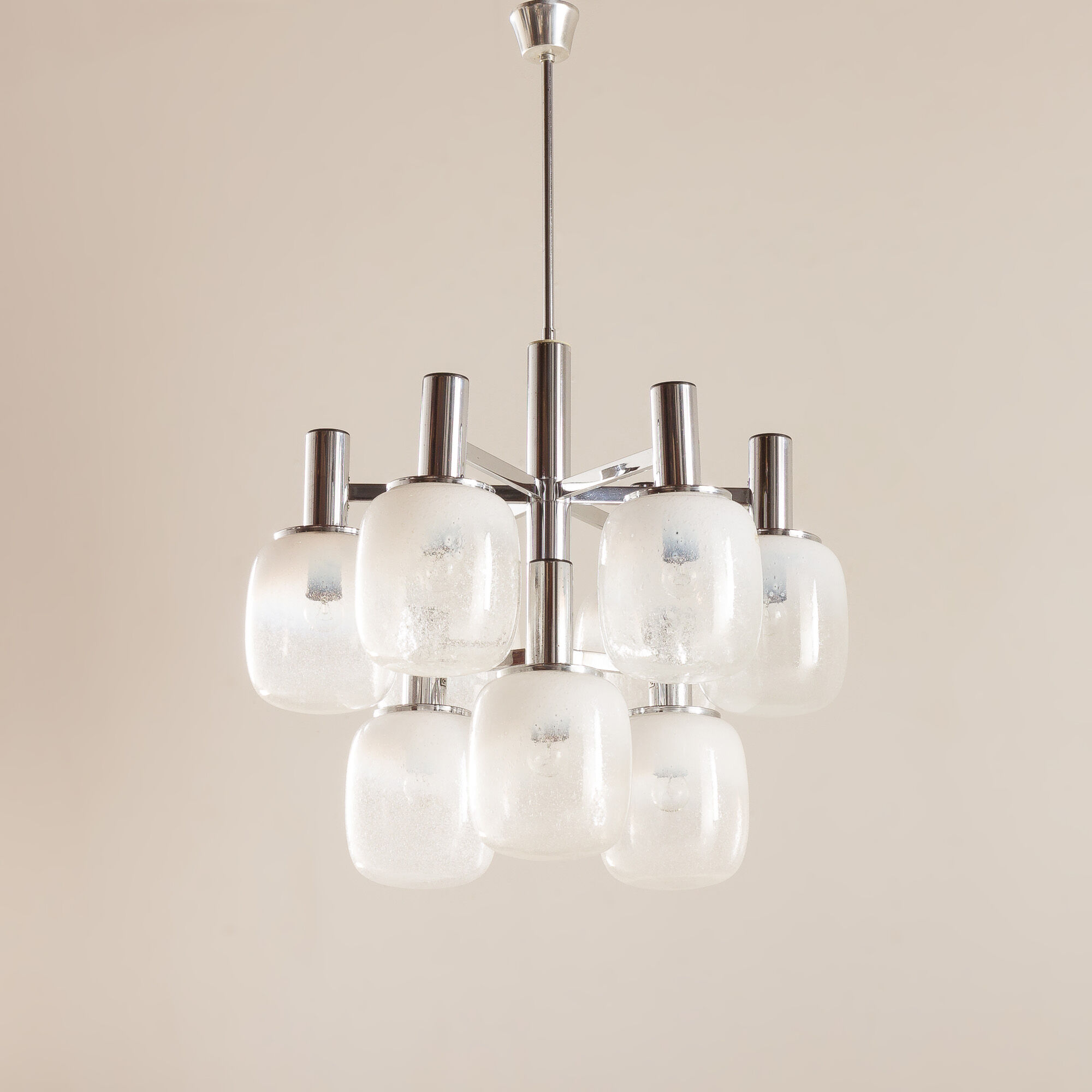 Targetti Sankey Murano glass chandelier, 1970s