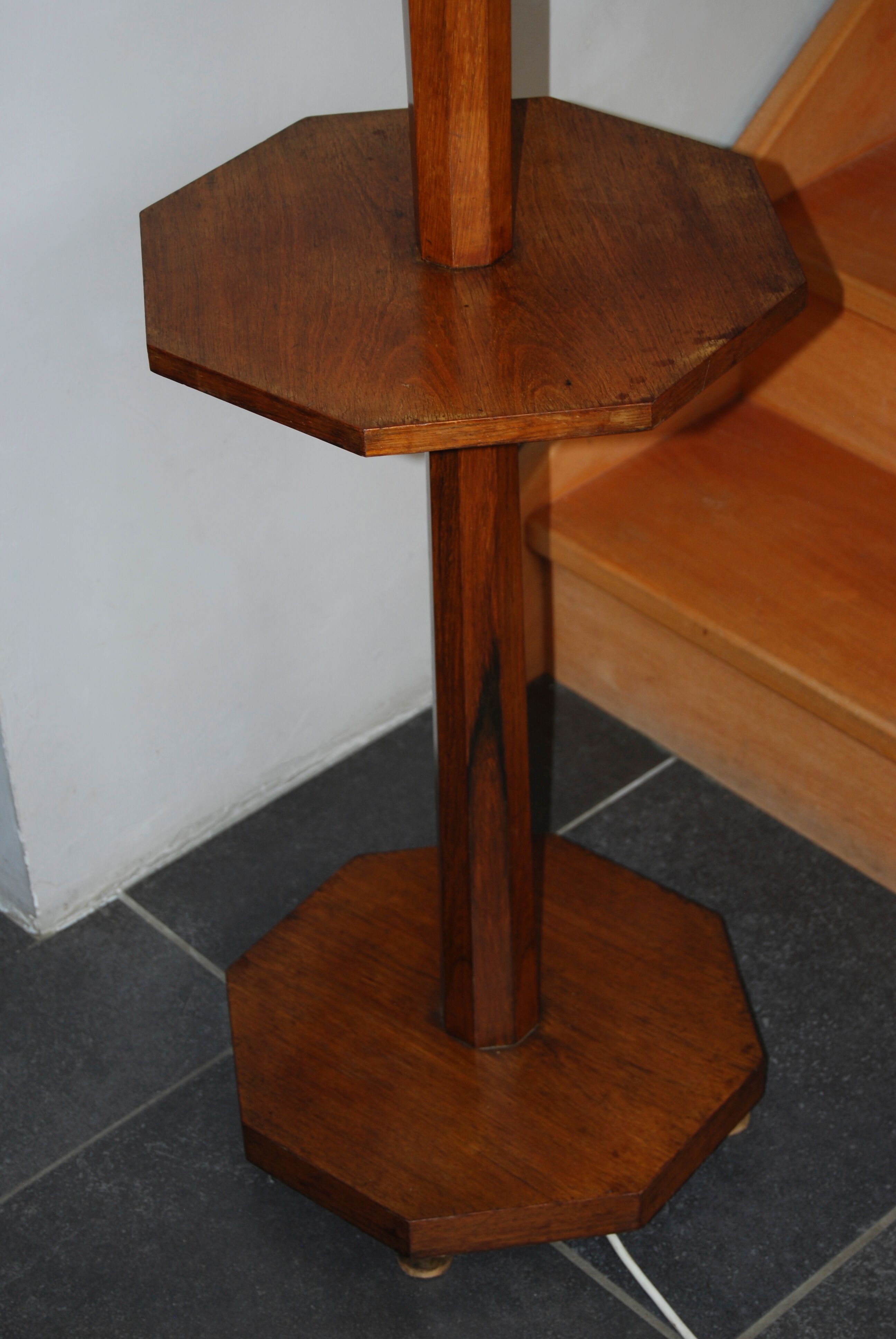 Art Deco floor lamp with shelf