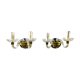 Pair of glass and crystal sconces