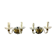 Pair of glass and crystal sconces