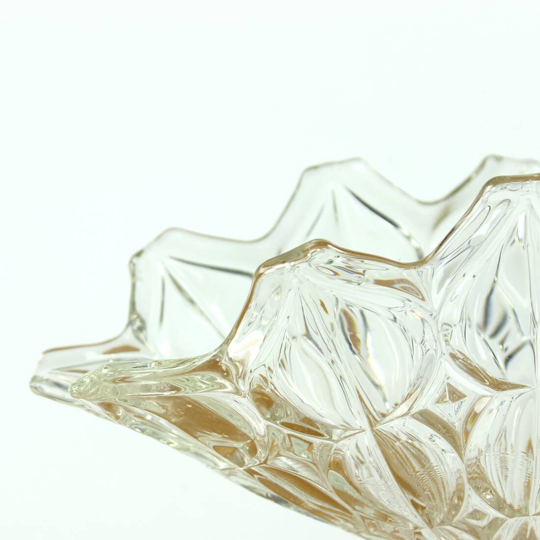 Large Pressed Glass Bowl, Tulip Collection Hermanowa Hut, 1957