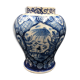 Delfts dutch workshop the peacock xviii earthenware vase restored - antique vase 18thc