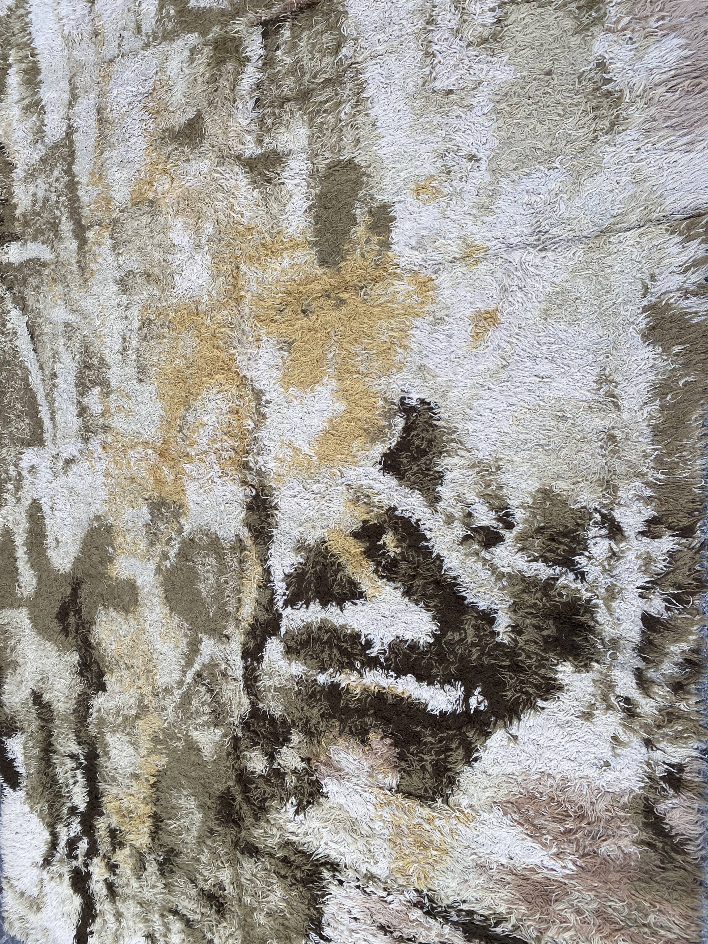 Nice big Scandinavian vintage carpet abstract designs 200x300 cm