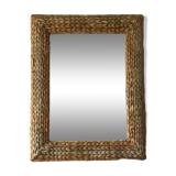Rectangular rattan mirror 60X47