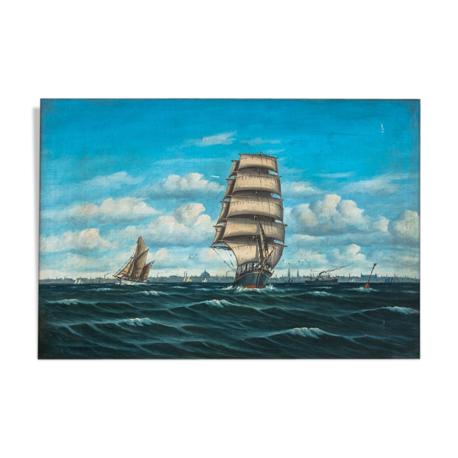 Painting "Sailing ship at sea".