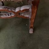 Chaise ancienne en bois et tissu