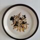 Doverstone Heather plate, ochre brown botanical design, England 70s