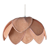 Suspension en rotin fleur