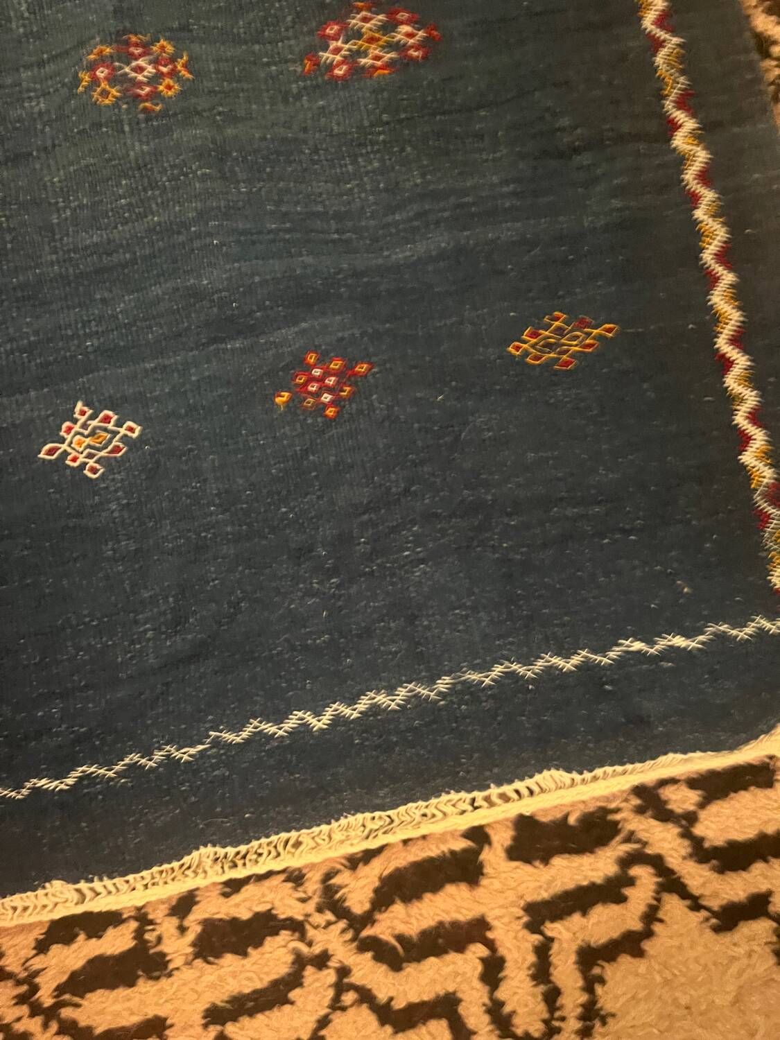 Hand-woven Moroccan rug