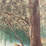 Landscape in oil on canvas signed