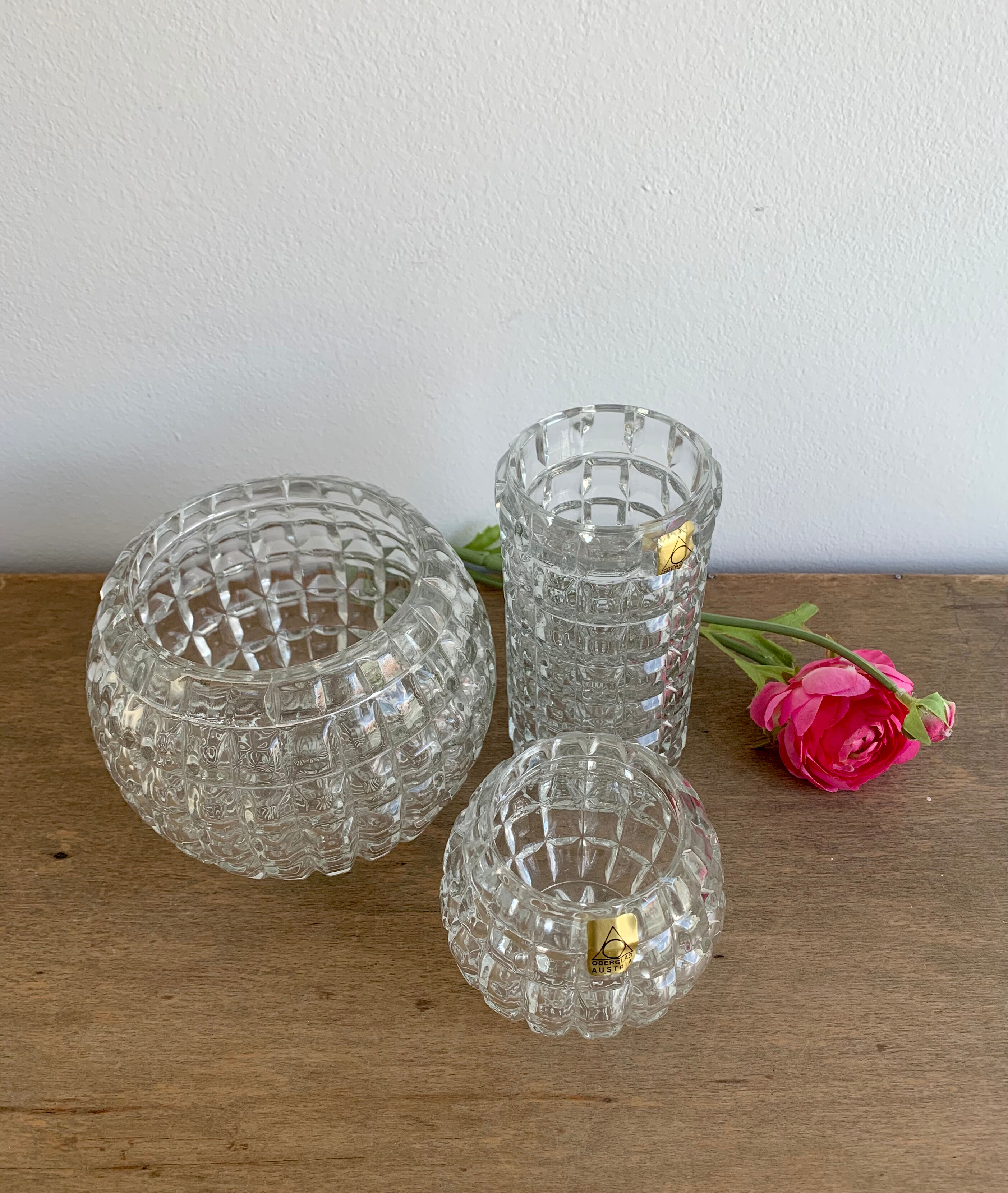 Vases set of 3, Austria, 1970s