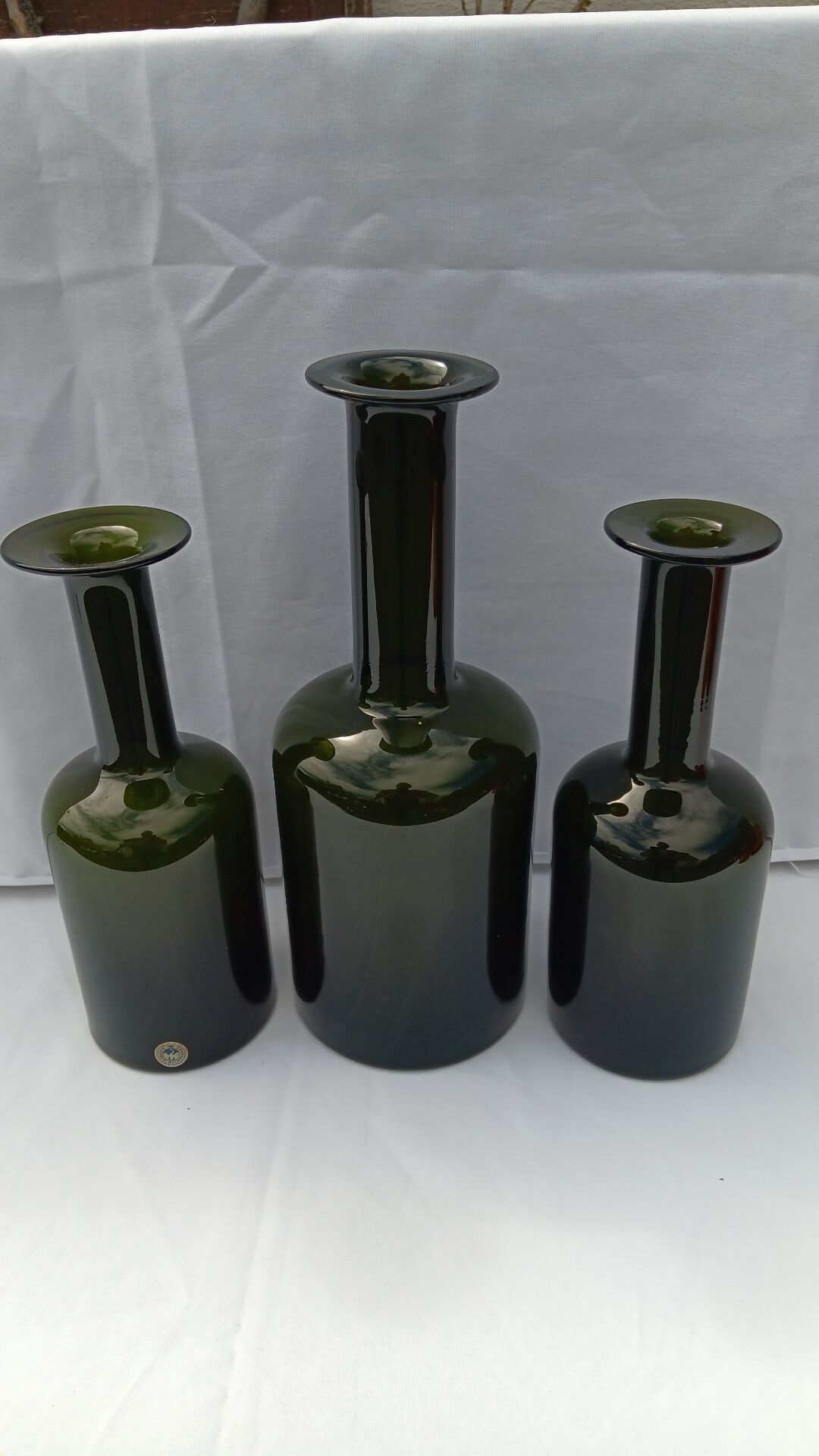 Set of 3 gulvase from october brauer for holmegaard