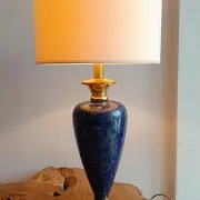 LE DAUPHIN lamp in vintage ceramic and brass