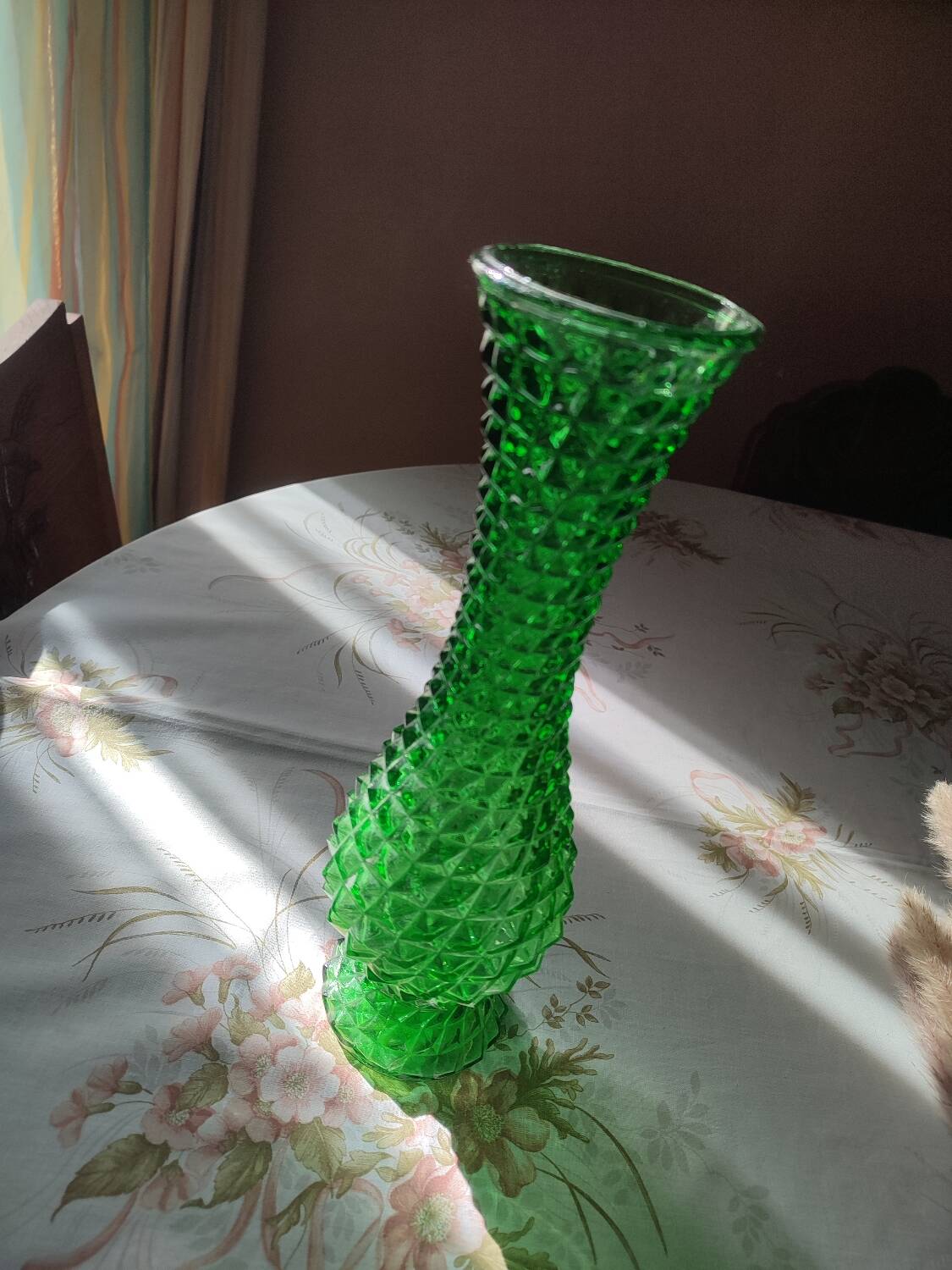 Vase with green spikes from Italy, vintage 60s