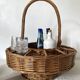 Panier bar ou porte plantes en osier tressé