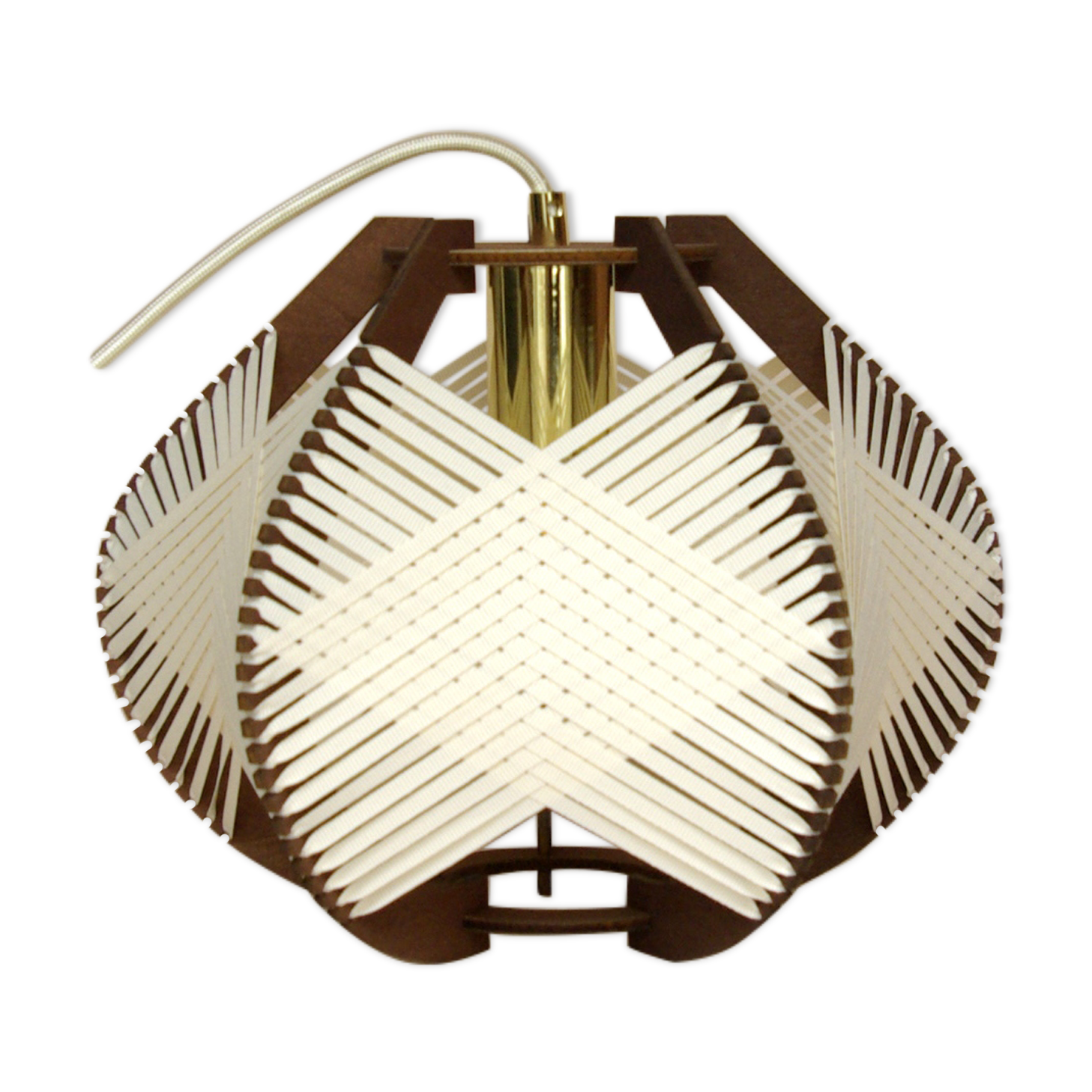 White woven lamp to install