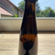 Antique amber glass vase