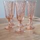 Service of 6 arcopal rosaline flutes