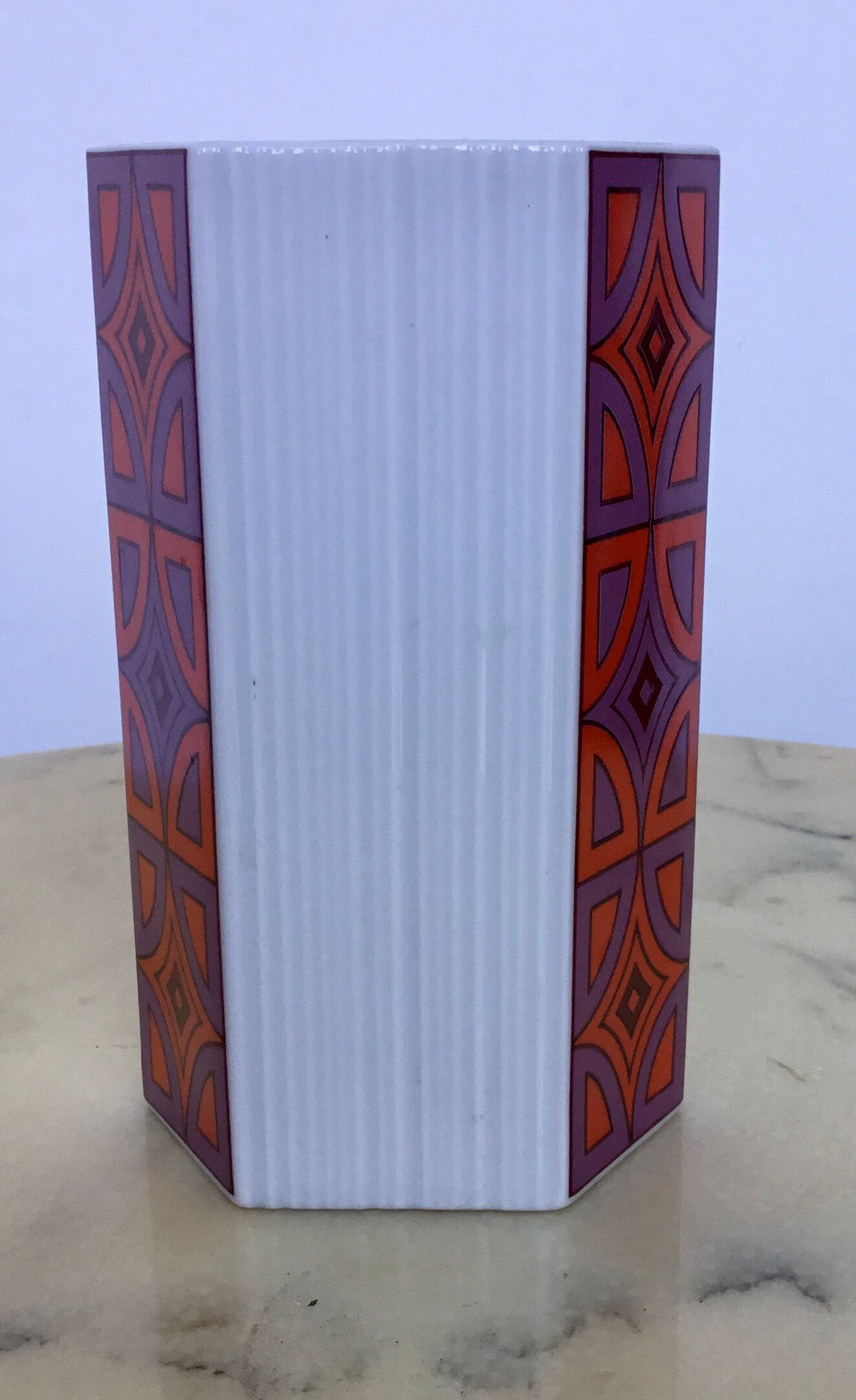 Porcelain vase with psychedelic decoration Arzberg Germany - 1960