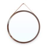 Round mirror with teak frame, 1960s