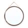 Miroir rond avec cadre en teck, années 1960
