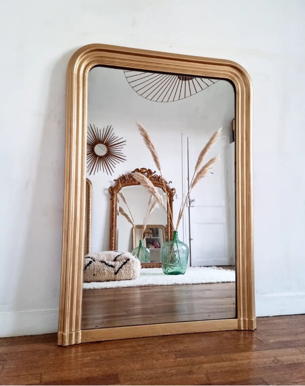 Large antique mirror 93x135cm