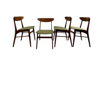 Lot de 4 chaises scandinaves en teck – Farstrup, Danemark, années 60