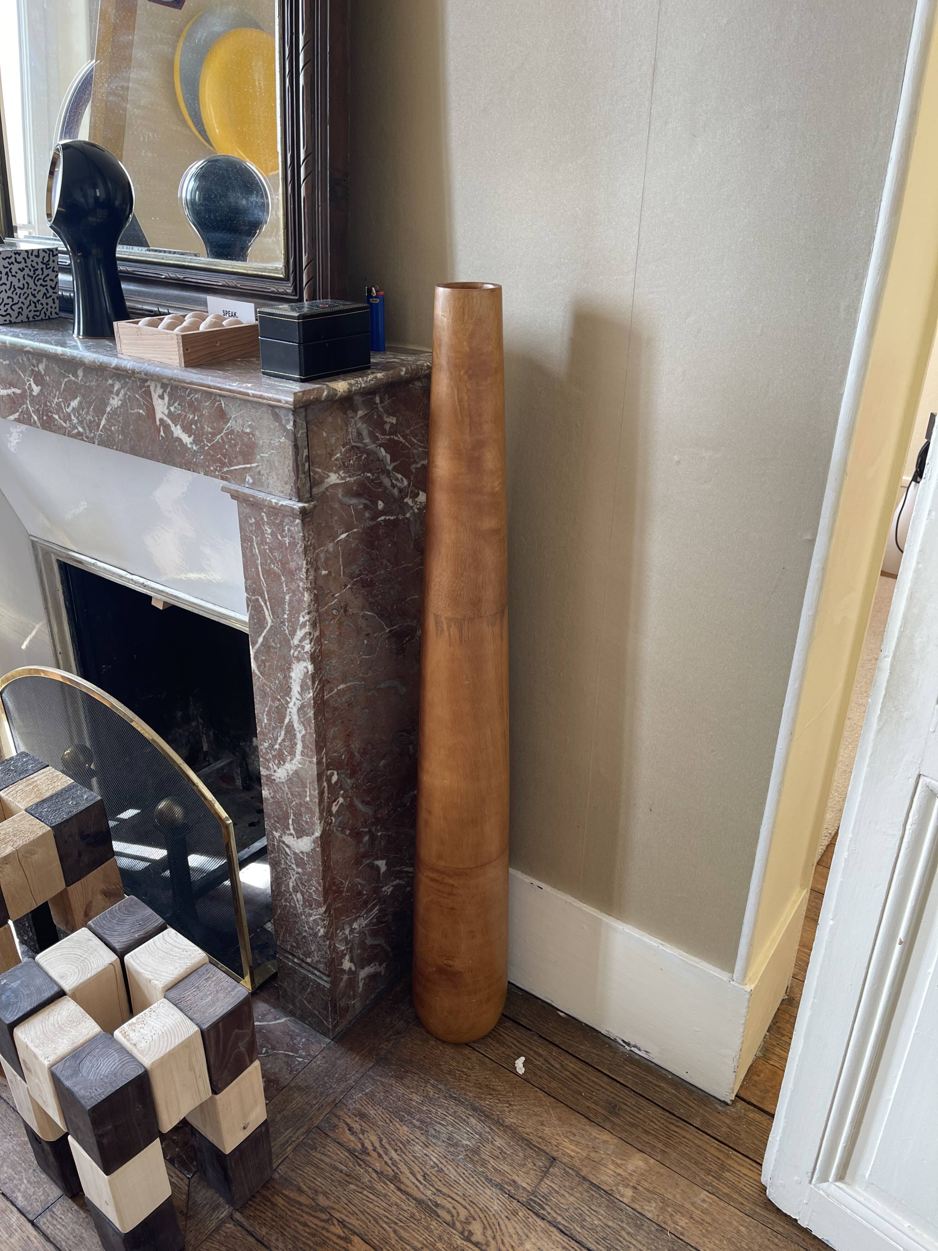 Large vase made of exotic wood