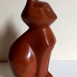 Scandinavian cat in vintage solid wood
