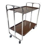 Chrome Midcentury folding service trolley, Germany 1950s