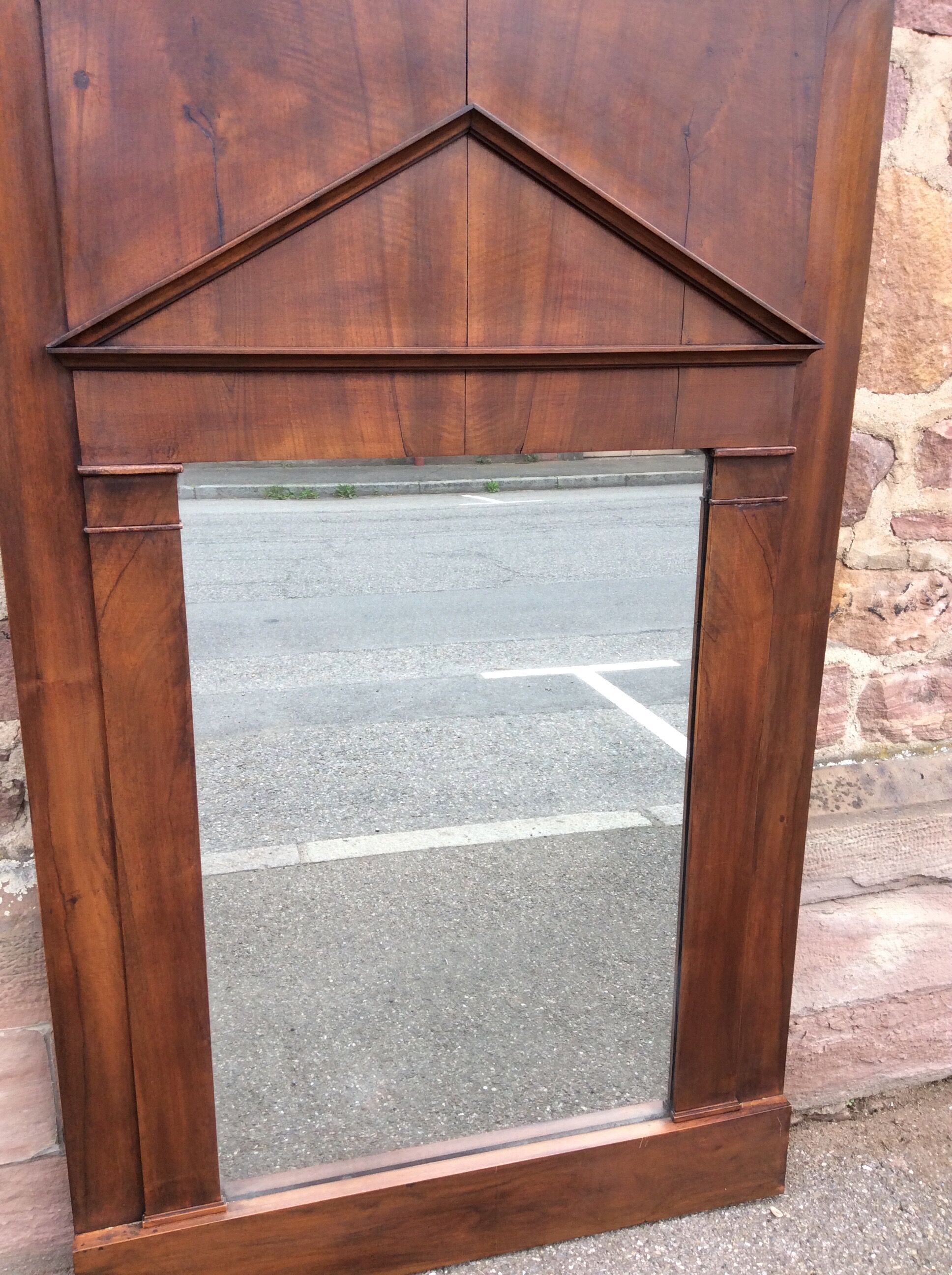 Mirror trumeau Empire biedermeir walnut - 170x100cm