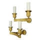Pair of wall sconces in Restoration style, early 19th century - gilded bronze signed MENE.