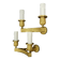 Pair of wall sconces in Restoration style, early 19th century - gilded bronze signed MENE.