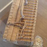 Large Vintage Rattan Suitcase - LPR047