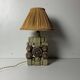 Mid century brutalist ceramic table lamp by Bernard Rooke, 1970s