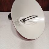 Vintage up and down pendant light in red and white lacquered metal