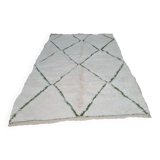 Tapis berbère blanc en laine fait main 250 x 150 cm